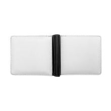 Sublimation Blank Heat Press Leather Men′s Double- Folded Wallet Purse
